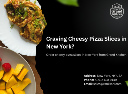 cheesy pizza slices in New York